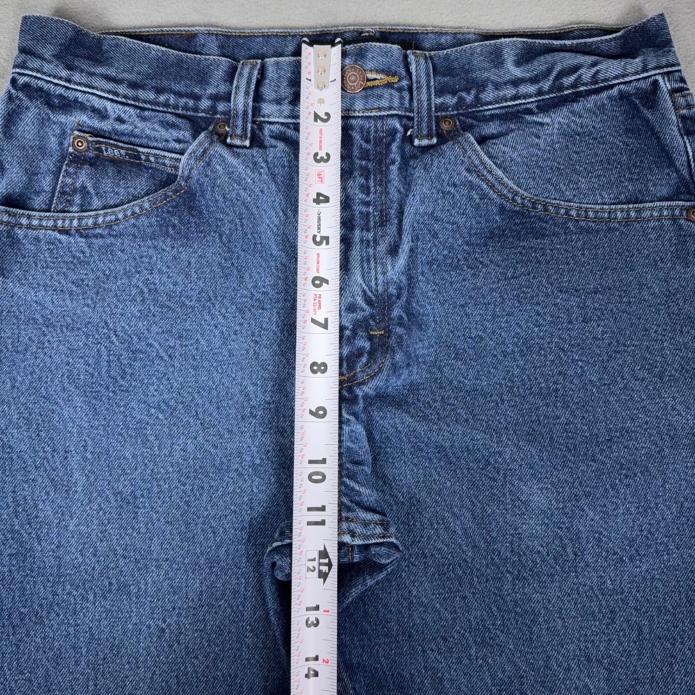 Lee Jeans Mens 33x32 Regular Fit Straight Leg Blue Denim Cotton Classic 5 Pocket - Picture 8 of 9